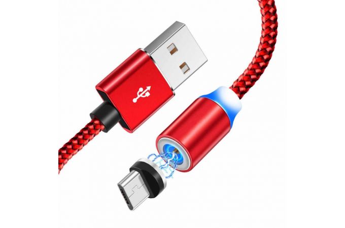 Кабель USB 3 в 1 Орбита OT-SMU01 2A магнитный microUSB/Type-c/iOS Lighting (цвет в асс) 1м