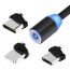 Кабель USB 3 в 1 Орбита OT-SMU01 2A магнитный microUSB/Type-c/iOS Lighting (цвет в асс) 1м