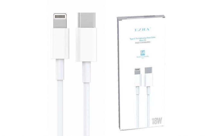 Кабель USB Type-C - Lightning EZRA DC64 3A PD18W (белый) 1м