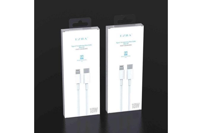 Кабель USB Type-C - Lightning EZRA DC64 3A PD18W (белый) 1м