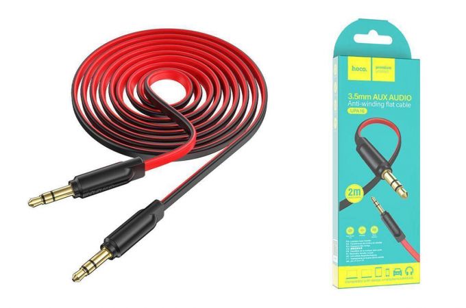 Кабель аудио AUX HOCO UPA16 AUX 3.5 2 метра красный