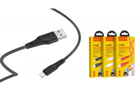 Кабель USB - Lightning HOCO X58, 2,4A (черный) 1м (силиконовый)