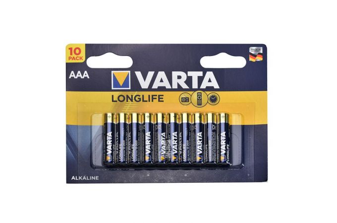 Батарейка алкалиновая VARTA LONGLIFE 4103 LR03 AAA/10BL (цена за блистер 10 шт)