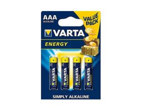 Батарейка алкалиновая VARTA ENERGY 4103 LR03 AAA/4BL (цена за блистер 4 шт)