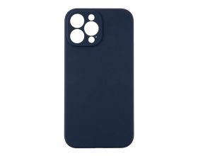 Чехол силиконовый для iPhone 15 Plus (6,7) тонкий (темно-синий)