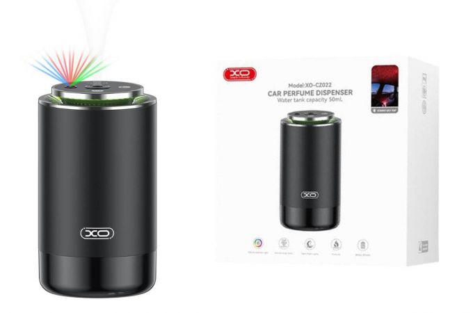 Увлажнитель воздуха XO CZ022 Car Aroma Diffuser + Colorful Lights + Starry Sky Top (with empty bottle ) Black