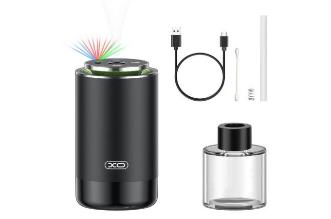 Увлажнитель воздуха XO CZ022 Car Aroma Diffuser + Colorful Lights + Starry Sky Top (with empty bottle ) Black
