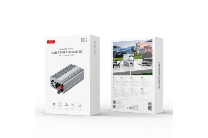Автомобильный инвертор XO CZ021 220V/500W Silver