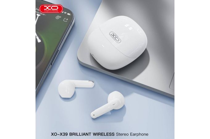 Наушники вакуумные беспроводные XO X39 Huanjing TWS Bluetooth Headset White