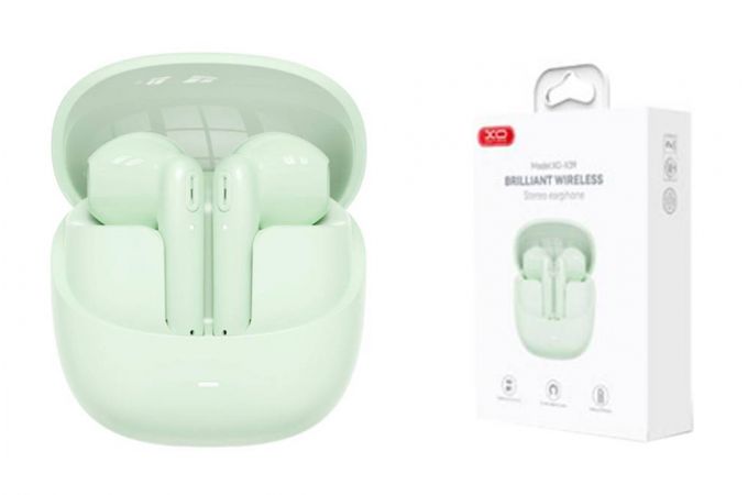 Наушники вакуумные беспроводные XO X39 Huanjing TWS Bluetooth Headset green