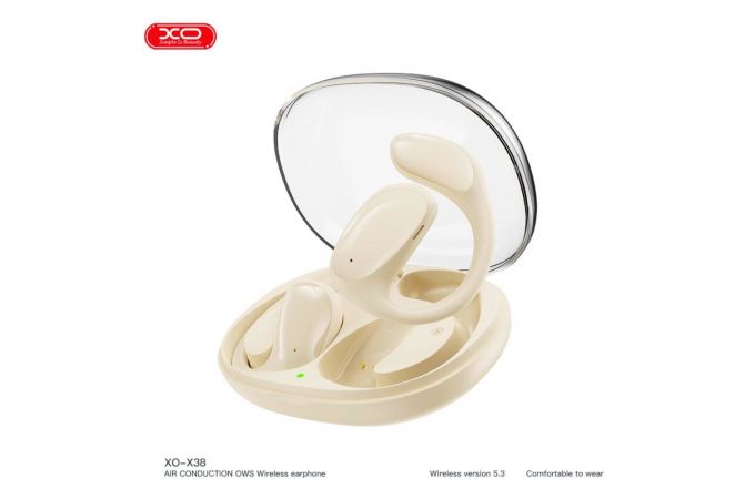 Наушники вакуумные беспроводные XO X38 Air Conduction OWS Bluetooth Headset Beige