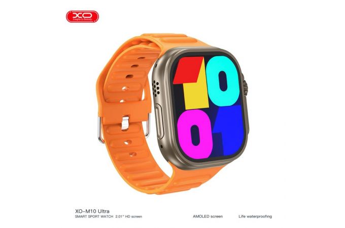 Смарт часы XO M10Ultra 9th Wireless Charging Smart Sports Talking Watch Sport Edition orange