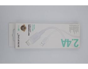 Кабель USB - Lightning BOROFONE BX111, 2,4A (белый) 1м (УЦЕНКА! МЯТАЯ УПАКОВКА)