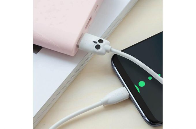 Кабель USB - USB Type-C HOCO KX1 "Совенок" (белый) 1м