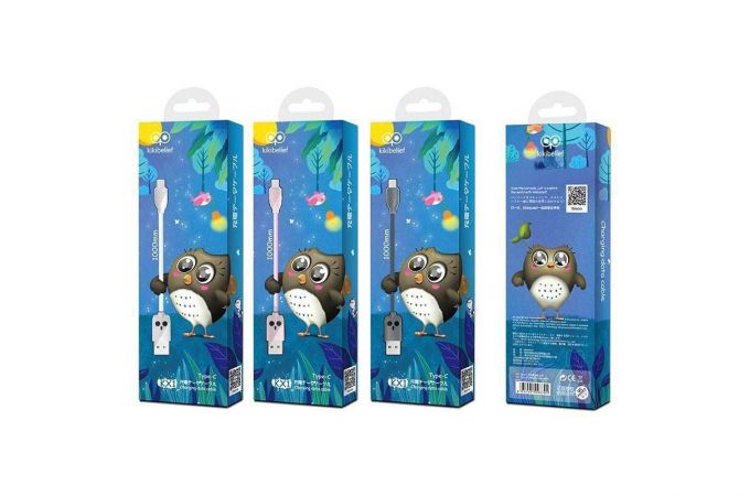 Кабель USB - USB Type-C HOCO KX1 "Совенок" (розовый) 1м