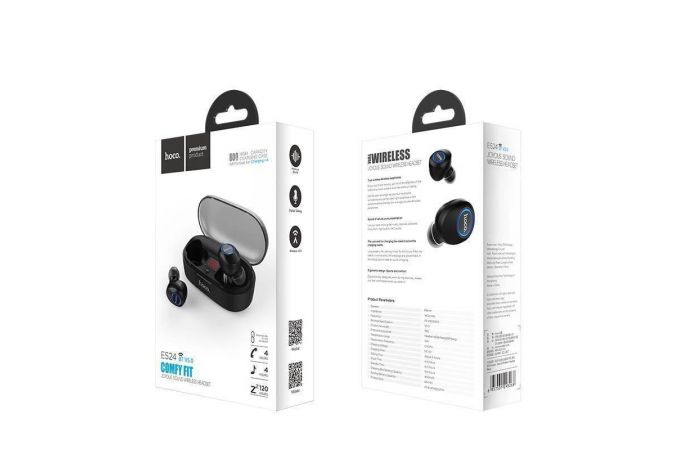 Наушники вакуумные беспроводные HOCO ES24 Joyous sound wireless headset Bluetooth (черный)