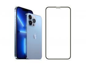 Защитное стекло дисплея iPhone 13 Pro Max / 14 Plus (6.7) 5D (черный)