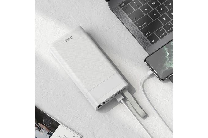 Универсальный дополнительный аккумулятор Power Bank HOCO J73 (30000 mAh) (белый)