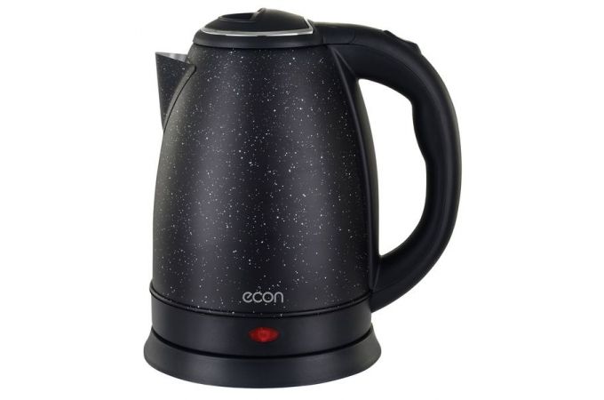 Чайник ECON ECO-1891KE черный  1500Вт, 1,8л, нерж. с мраморным покрытием