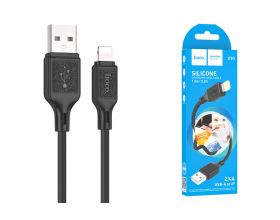 Кабель USB - Lightning HOCO X90 2,4A (черный) 1м силиконовый