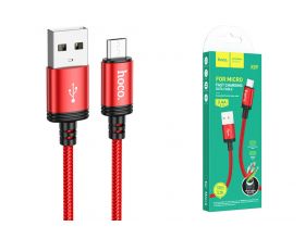 Кабель USB - MicroUSB HOCO X89 (красный) 1м