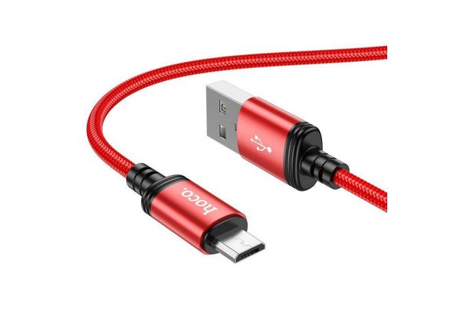 Кабель USB - MicroUSB HOCO X89 (красный) 1м