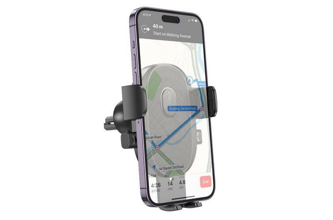 Держатель автомобильный для телефона BOROFONE BH92  в решетку воздуховода черный