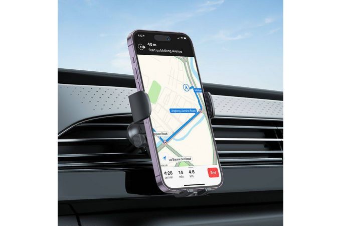 Держатель автомобильный для телефона BOROFONE BH92  в решетку воздуховода черный