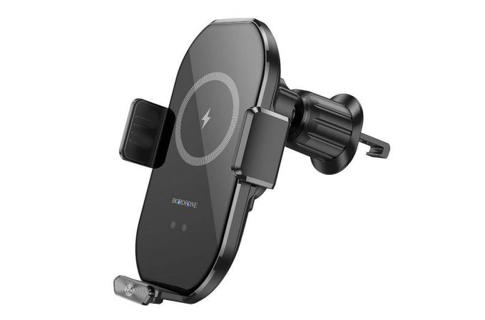 Держатель автомобильный для телефона BOROFONE BH205 magnetic wireless Fast charger в решетку воздуховода черный