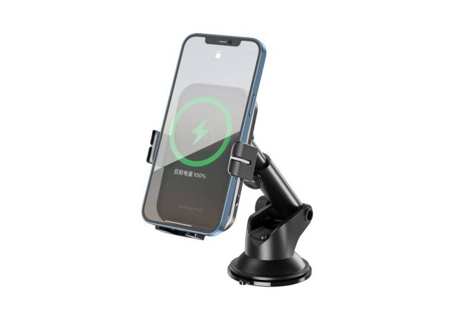 Держатель автомобильный для телефона XO WX027 15W wireless charger+car holder (черный)