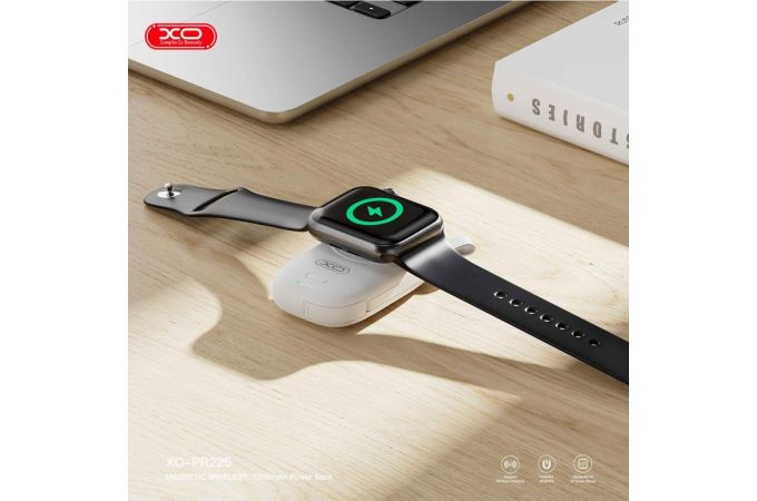 Беспроводное зарядное устройство для Apple Watch XO PR225 iP watch wireless charging power bank with dual input cable 1200mAh (белый)