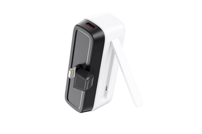 Универсальный дополнительный аккумулятор Power Bank XO PR244 (iP) Quick Charge Lighted Mobile Power with Holder 5000mAh White