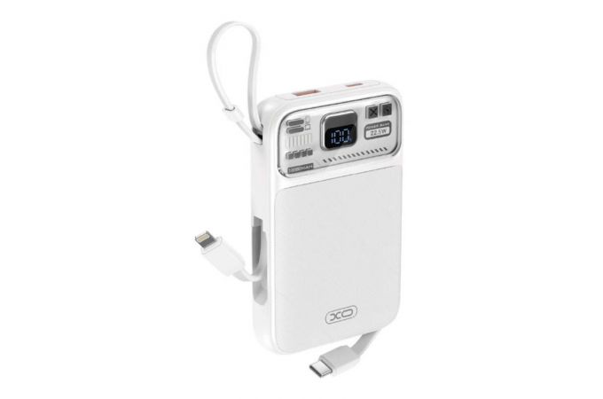 Универсальный дополнительный аккумулятор Power Bank XO PR243 22.5W Fully Compatible Digital Fast Charging  (comes with iP, TYPE-C cable)10000mAh White