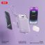Универсальный дополнительный аккумулятор Power Bank XO PR243 22.5W Fully Compatible Digital Fast Charging (comes with iP, TYPE-C cable)10000mAh purple