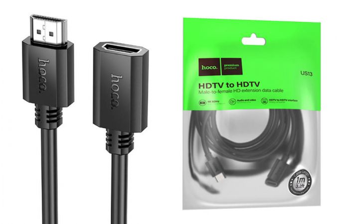 Кабель HDMI (папа - мама) удлинитель 1 м (V2.0) HOCO US13