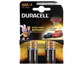 Батарейка алкалиновая Duracell LR03 AAA 4BL (блистер 4 штуки)