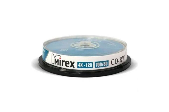 CD-RW Mirex Brand 4X-12X 700MB  Cake box 10 (10/300) (10 шт)