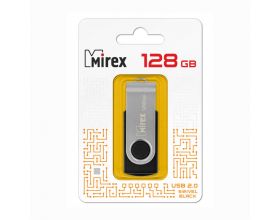 Флешка USB 2.0 Mirex SWIVEL BLACK 128Gb (ecopack)