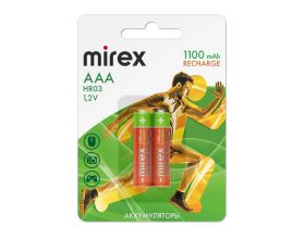 Аккумулятор Ni-MH Mirex HR03 / AAA 1100mAh 1,2V цена за 2 шт, блистер (23702-HR03-11-E2)