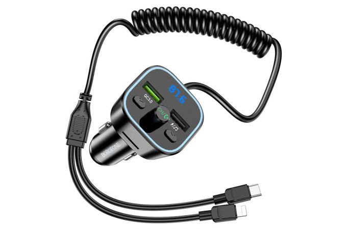 FM-Модулятор BOROFONE BC45 Prestige QC3.0 2-in-1 PD30W + QC3.0 car BT FM transmitter