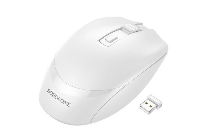Мышь беспроводная BOROFONE BG7 (USB, 2.4ГГц ) (белый)
