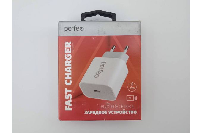 Сетевое зарядное устройство USB PERFEO QC 3.0, белый (I4615) (У) (УЦЕНКА! МЯТАЯ УПАКОВКА)