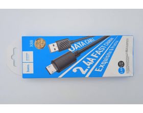 Кабель USB - MicroUSB HOCO X88 (черный) 1м  (УЦЕНКА! МЯТАЯ УПАКОВКА)