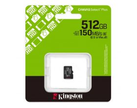 Карта памяти MicroSDXC_512 Gb Kingston SDCS3/512GBSP 150Mb/s б/ад Canvas Select Plus Gen3 A1 U3