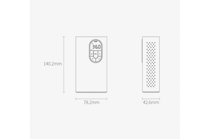 Компрессор автомобильный BASEUS Energy Source Inflator Pump, портативный 54Вт, 2.4A, 2400 мАч, тусклый, фонарик, дисплей