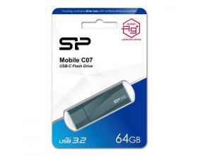 USB флеш накопитель 64 Gb Silicon Power Mobile C07 Dark Blue USB 3.0/Type-C / SP064GBUC3C07V1D