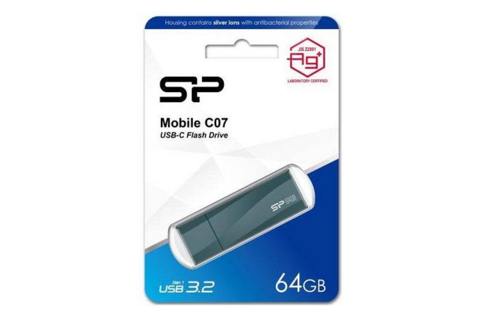 USB флеш накопитель 64 Gb Silicon Power Mobile C07 Dark Blue USB 3.0/Type-C / SP064GBUC3C07V1D