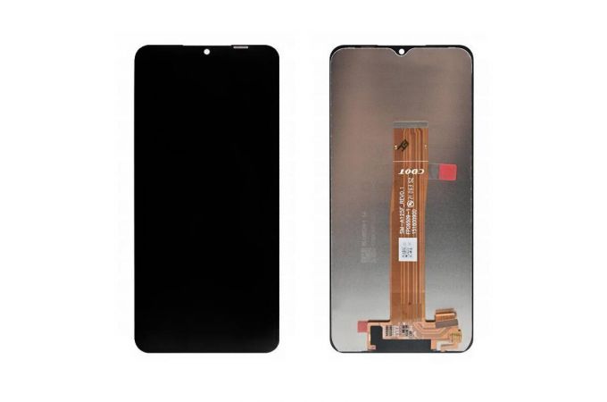 Дисплей для Samsung A127F Galaxy A12 Nacho Black (черный) в сборе с тачскрином (ревизия SM-A125F_R0.1) + рамка, org (орг)