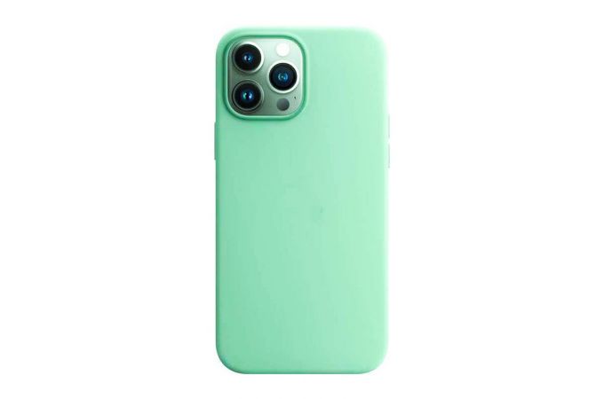 Чехол для iPhone 16 Pro (6,3) Silicone Case Soft Touch MagSafe Aquamarine (аквамарин)