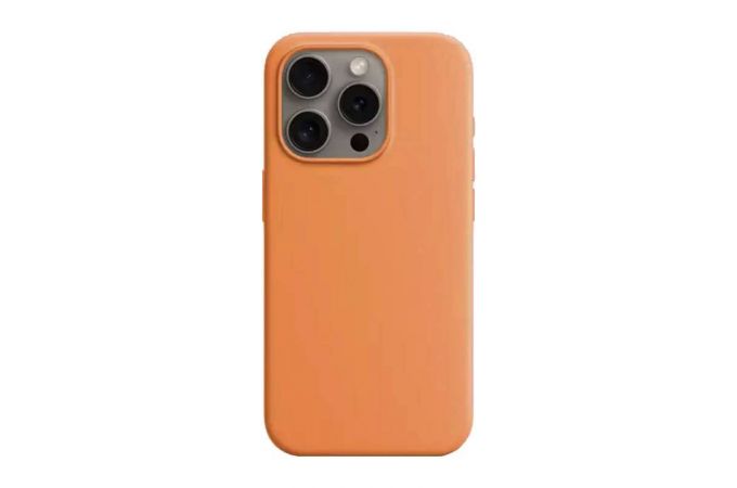 Чехол для iPhone 16 Pro (6,3) Silicone Case Soft Touch MagSafe Tangerine (мандарин)